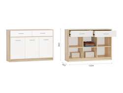 Комод 3д2ящ Дуб Сонома