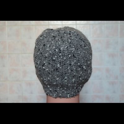 Шапка мужская крупной вязки Vizio Италия 5469 серая