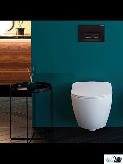 Инсталляция для унитаза Creavit GR5003.01 с кнопкой Ore GP3002.01 черная матовая