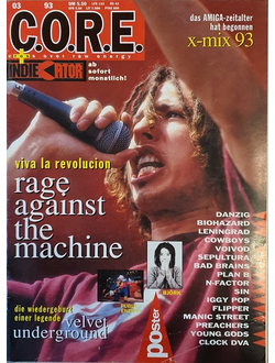 CORE Magazine March 1993 Rage Against The Mashine, Иностранные музыкальные журналы, Intpressshop