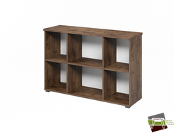 Стеллаж низкий L-69 Таксония шоколадная 1200*374*803 мм (Ш*Г*В)