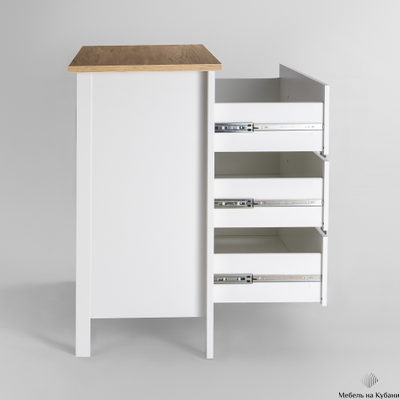 2.08.02.020.14 САГА комод 3 ящика белый/ясень