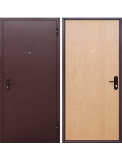 СТРОЙГОСТ 5 РФ Антик Медь Дуб Сонома (Толщина полотна 45 мм) (Внутренняя сторона ХДФ-панель 3 мм; покрытие ПВХ) (металл 1мм) Арт 00000588