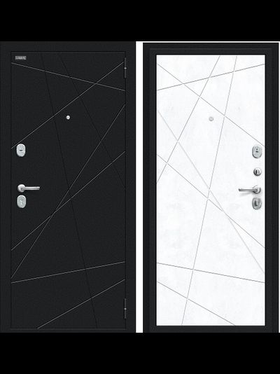 Дверь входная - Граффити-5 -Snow Art/Букле черное