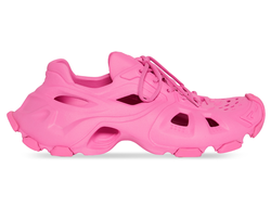 Balenciaga HD Lace Up Cut Out Sneakers Fluo Pink женские