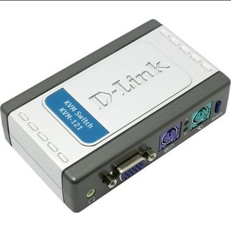 KVM переключатель D-Link KVM-121 для 2 ПК (VGA + 2 PS/2 + аудио) (комиссионный товар)