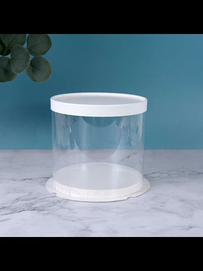 Коробка-тубус под торт Д22*23см (усиленное дно 1 см, с подиумом)