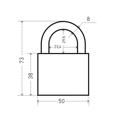 Замок навесной ВС2С-501 Аллюр черный [4552]