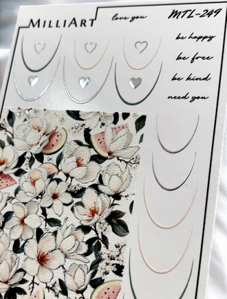 Слайдер-дизайн MilliArt Nails Металл MTL-249