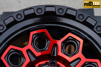 Комплект дисков R18 9,0J ET+0 6*139,7 FBX 178-8 Черный с красным (R690)