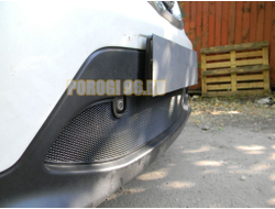 Защита радиатора Nissan Qashqai 2014-2019 black с парктроником