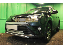 Защита радиатора Toyota Rav 4 2015-2019 chrome верх PREMIUM