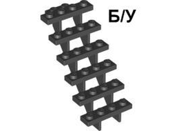 ! Б/У - Stairs 7 x 4 x 6 Straight Open, Black (30134 / 4105288 / 4279270) - Б/У
