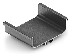 GOLA Профиль U для нижней базы, Черный крацованный (brush), L=...мм  GA0778.VP410.BKBAN.CJ  ARISTO