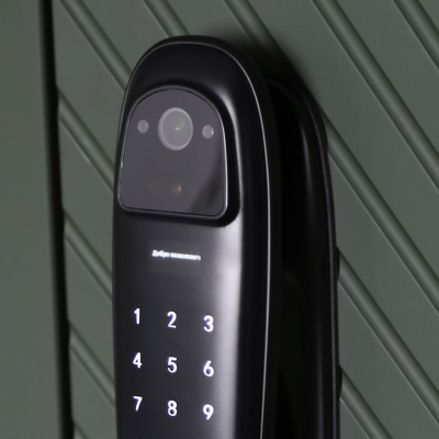 Стальная дверь   Vertu с зеркалом (биометрический замок)