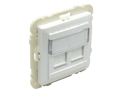 Лицевая панель с суппортом для 2-х коннекторов RJ45 лед - Logus 90 - Efapel 90442 SGE