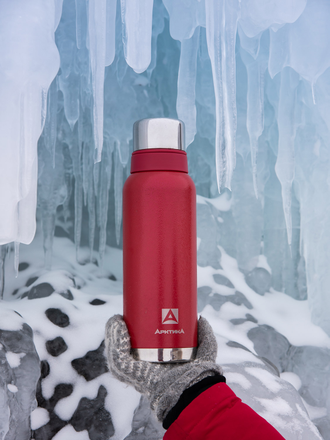 Термос бытовой, вакуумный (для напитков), тм "Арктика", 750 мл, арт. 106-750 (красный)