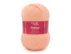 Пряжа для вязания  Пчелка 100% акрил, вес мотка - 100 г, длина нити - 500 м. спицы №2 цветПерсик