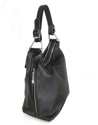 (АРТИКУЛ: 9808/1/82) СУМКА МЕШОК ЖЕНСКАЯ, СРЕДНЕГО РАЗМЕРА, НАТУРАЛЬНАЯ КОЖА, ЧЕРНАЯ, ДВА ОТДЕЛЕНИЯ, РУЧКА И РЕМЕНЬ ЧЕРЕЗ ПЛЕЧО