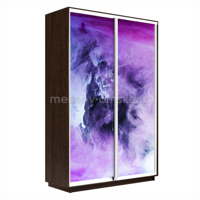 Шкаф-купе Дуо-Фото (Фиолетовый дым) 1200*450*2200