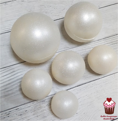 Набор шаров из шоколадной глазури Жемчужный, 6 шт.