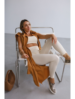 Платье-рубашка из плотного итальянского хлопка (сафари)