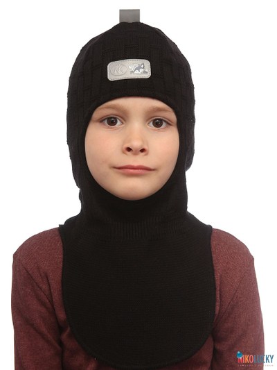 Шапка-шлем "Саша" 20201-02, цвет черный, р. 54-56