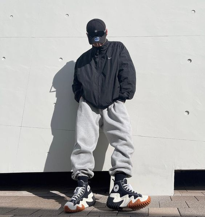 С чем носить Конверсы Ран Стар Моушен черные высокие 171545C