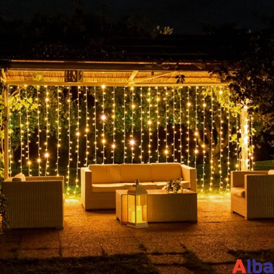 Занавес 2*2 м, ЖЕЛТЫЙ, IP54, постоянное свечение