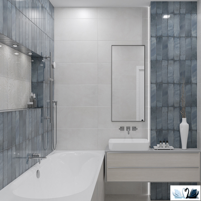 Плитка Azori Bricks Azul 31,5 х 63 см настенная синий