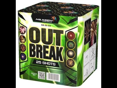 Батарея салютов OUT BREAK SB-25-03* MAXSEM | Neva-Salut.com