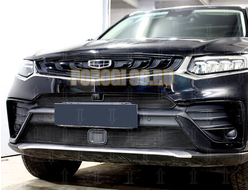 Защита радиатора Geely Tugella 2023- black низ с датчиками