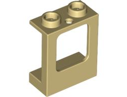 Window 1 x 2 x 2 Plane, Single Hole Top and Bottom for Glass, Tan (60032 / 4543947)