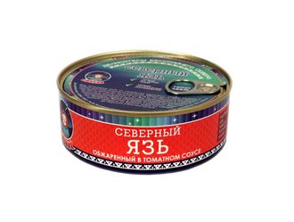 Язь северный (обжар. в томат. соусе) 240 гр ГОСТ 16978-99 срок годности: 24 мес (ключ)