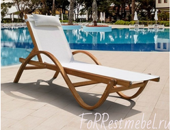Шезлонг Мальта AFM-511 White из сибирской лиственницы