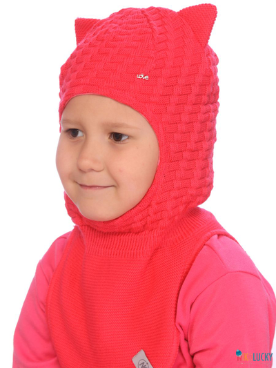 Шапка-шлем  21202-01, цвет темно-розовый р. 48-50