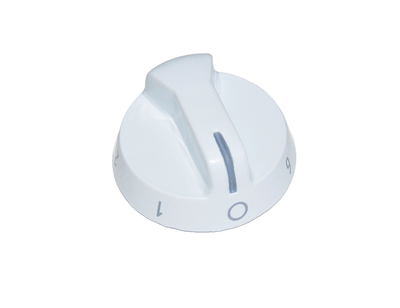 Ручка переключателя мощности электроконфорок "Лысьва" мод. ЭП, белая (срез штока сверху)