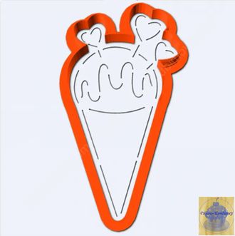 ТРАФАРЕТ+ФОРМА «Рожок мороженого»