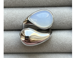 Кольцо родий 17мм  24х23мм