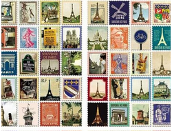 Наклейки "Stamps. Paris"