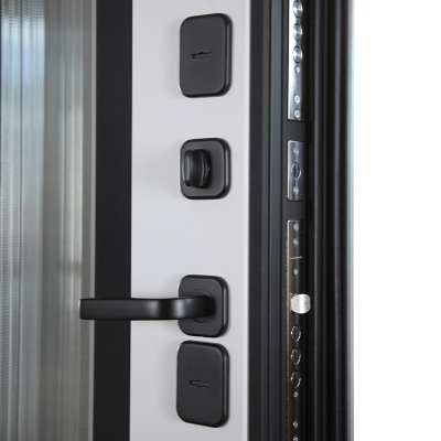 Стальная дверь   Снегирь с окном (терморазрыв 3к). Заказная модель.