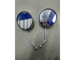 Зеркала (008М10) металл. круглые хром малые (длинная стойка)