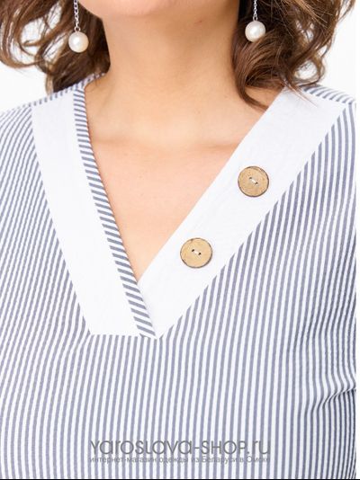 Женское платье А- силуэта в полоску