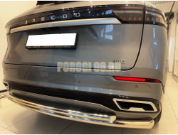 Защита заднего бампера двойная Папа Тюнинг d60/42 для JAECOO J8 2024-