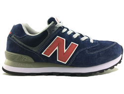 New Balance 574 Синие с красным замша (41-45) Арт. 049F