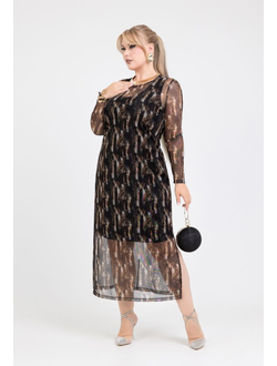 Платье сетка 172768 мультиколор 52-64р