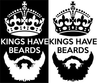 Наклейка Kings have beards (Короли носят бороду)