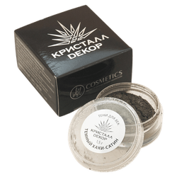 Тени для век "Тёмный хаки-сатин", Кристалл Декор