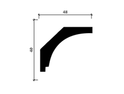 Потолочный плинтус DECOR-DIZAYN DD13, из дюрополимера, под покраску, ударопрочный, 2 метра