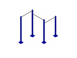 Уличный тренажер турник трехуровневый AVU034